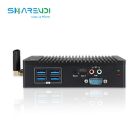 Double Nic Quad Core In-tel Celeron N3150 Support 4K Triple affichage 2 * HD-MI 1 * VGA Win10 Linux mini pc industriel sans ventilateur