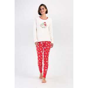 Conjunto de Pijama de Manga Larga para Mujer, en Lyocell Supremo, con Cuello Alto y Pantalones con Puños, Diseño de Pierna Corta Delantera y Trasera - Product Image 5