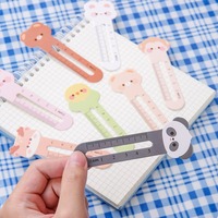 Ensemble de mini-règles créatives en forme de petits animaux, règle de mesure mignonne de dessin animé pour marque-page