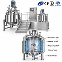 Cuve de mélange en acier inoxydable de qualité alimentaire 300L, cuve à double enveloppe, cuve réactrice, fermenteur en acier inoxydable avec agitateur mécanique