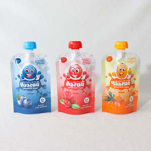 Pochettes à bec verseur personnalisées imprimées, rechargeables, en plastique coloré, vides, pour jus, boissons, aliments pour bébés, faible MOQ - Product Image 2