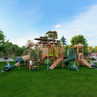 Glissade de parc d'attractions extérieur de grande taille en bois/métal/plastique combinés, certifiée CE, prise en charge OEM/ODM