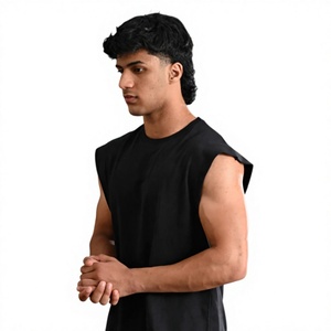 Camiseta sin mangas de algodón/jersey personalizada de verano, estilo urbano, ligera, estampada, informal, para el gimnasio. - Product Image 6