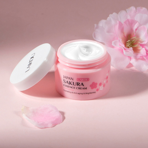 Crème d'essence faciale Laikou Japan <span class=keywords><strong>Sakura</strong></span> 25g, crème d'essence transparente, crème pour le corps à l'extrait d'escargot, crème d'essence anti-âge pour le visage à la cerise - Product Image 2