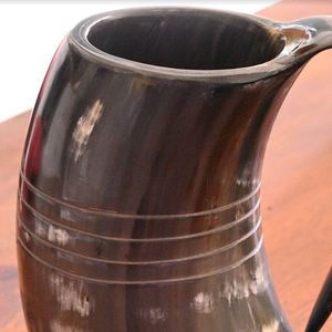 Auténtica Jarra de Cuerno para Amantes de la Cerveza y Coleccionistas, Jarra de Cuerno Natural Hecha a Mano con Diseño Clásico a Precio Económico - Product Image 4