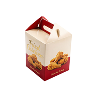 Caja de cartón personalizada para pollo frito KFC, caja abierta para pollo asado entero, alitas de pollo y arroz
