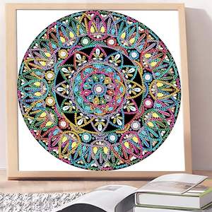 Quadrato moderno <span class=keywords><strong>Mandala</strong></span> Set parziale diamante di cristallo di pittura per la decorazione della parete di casa regalo per la Still Life - Product Image 2