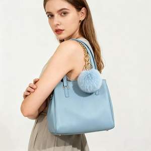 Porte-clés pompons multicolores doux, lot de 8, boules en fausse fourrure moelleuses, accessoires décoratifs pour sacs à main pour femmes, vente en gros - Product Image 3