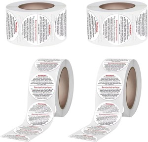 Etiquetas de Advertencia de Seguridad para Velas en Rollo, Adhesivas Personalizadas con Instrucciones de Uso para Velas - Product Image 6