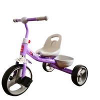 Детский трехколесный велосипед с спинкой и корзиной на заднюю часть
