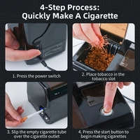 Machine à rouler les cigarettes électrique portable 6,5 mm 8 mm, injecteur de tabac automatique commercial, anti-blocage, à un clic