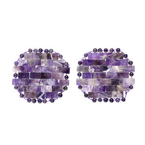 <span class=keywords><strong>Masque</strong></span> pour les yeux en quartz améthyste véritable Hongzhuo, styles variés, pour la thérapie <span class=keywords><strong>anti</strong></span>-âge, le soulagement des maux de tête et des migraines - Product Image 1