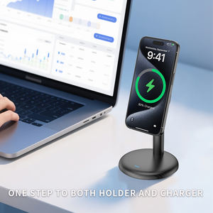 Soporte de carga inalámbrico 2 en 1 superventas <span class=keywords><strong>para</strong></span> dispositivos tecnológicos <span class=keywords><strong>iPhone</strong></span> soporte de escritorio de ajuste de soporte Móvil 15W carga rápida - Product Image 4