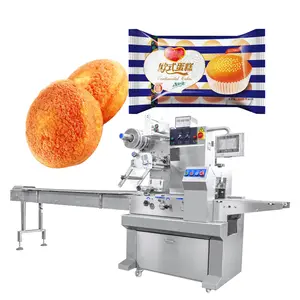 Multifunction automatic flow sandwich toast loaf bread packing machine