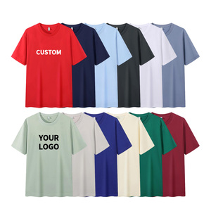 T-shirt à manches courtes en coton 100% uni de haute qualité avec logo personnalisé, vente chaude, t-shirt pour hommes - Product Image 2