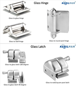 Charnières à ressort auto-fermantes en verre pour mur ou carré, utilisation pour clôture de <span class=keywords><strong>piscine</strong></span>, charnières en acier inoxydable pour verre - Product Image 4