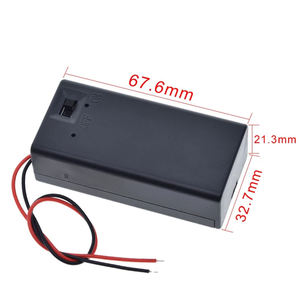 צבע שחור 9v תיבת הסוללה <span class=keywords><strong>6f22</strong></span> כמות גבוהה סוללה בעל מכירה חם עם מתג וכסה חוט מוביל - Product Image 5