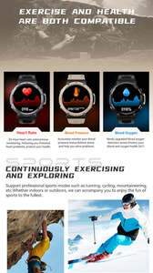 Montre connectée ZW25 1,52 pouces, appels Bluetooth, longue durée de vie de la batterie, plus de 90 modes sportifs, contrôle de la musique, appareils portables, étanche, montre connectée ZW25 - Product Image 6