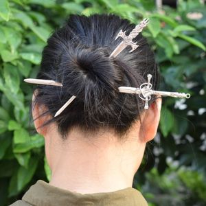 Horquilla de Pelo <span class=keywords><strong>con</strong></span> Forma de Espada Vikinga de la Edad Media, Estilo Bruja, 16 cm, Amuleto, Palo para <span class=keywords><strong>el</strong></span> <span class=keywords><strong>Cabello</strong></span>, Brujería - Product Image 3