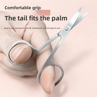 Ensemble de 7 pinces à sourcils en acier inoxydable coloré, coupe-poils de nez, outil portable à pointe courbée pour maquillage, patchs oculaires et extensions de cils