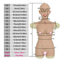 Silicone Faux Corps Costume Ensemble avec Seins Poitrine Formes Corps Costume Anus Chatte Poupée Sexy pour Ladyboy Cosplayer Crossdresser