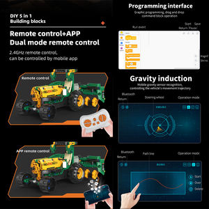 Kaiyu K96234 2026 5 en 1 <span class=keywords><strong>Camion</strong></span> Transformable RC Moissonneuse Cultivateur Tracteur Robot en Bois Briques Jouets Cadeau Enfants Ensembles de Blocs de Construction - Product Image 6
