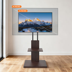 Soporte de <span class=keywords><strong>TV</strong></span> Universal Giratorio e Inclinable para Piso, Base de Acero y Madera, Altura Ajustable, Montaje en <span class=keywords><strong>Mesa</strong></span>, Máx. VESA 600x400mm - Product Image 3