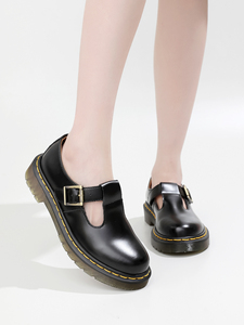 Nouvelles Chaussures <span class=keywords><strong>Mary</strong></span> Jane à bride en T pour femmes 2026, en cuir véritable, style britannique, décontractées et tendance, type <span class=keywords><strong>Martin</strong></span> - Product Image 6