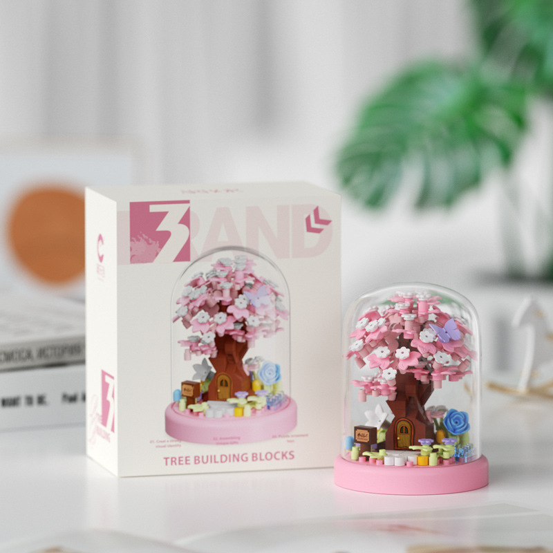 Cabane dans les arbres Sakura avec housse anti-poussière 305pcs