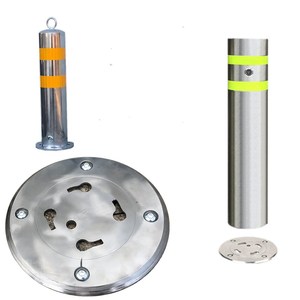 Thép không gỉ thẳng đứng cực có thể tháo rời bãi đậu xe ngoài trời cảnh báo bollards ánh sáng kỹ sư lớp phản chiếu rào cản giao thông cho - Product Image 1