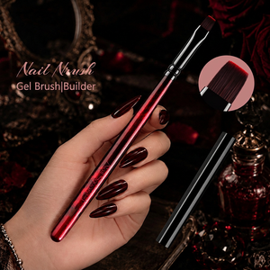 Lot de 10 pinceaux à ongles avec manche en bois, virole en cuivre, pour gel, liner, dessin floral, peinture dentelle, logo personnalisé pour salon de manucure - Product Image 3