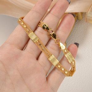 Bracelet Zeadear personnalisé, délicat, multi-couches, tissé, léger, élégant, glamour, vente en gros, premium, or 18 carats - Product Image 3