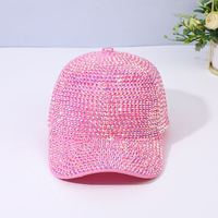 Casquette de baseball 5 panneaux en coton et polyester avec strass diamantés sur toute la surface, style OEM Bling Street Hip Hop, visière incurvée, Gorras, chapeau de sport