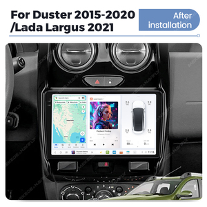 Duduauto เครื่องเล่นมัลติมีเดียในรถยนต์หน้าจอ2K ดรอยด์13 GPS Dts คู่สำหรับ Renault Duster 2015-2021สำหรับ <span class=keywords><strong>Lada</strong></span> largus 2021 - Product Image 2