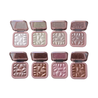 Palette de poudre pressée illuminatrice Vegan Diamond Glow, maquillage longue tenue pour la peau, haute pigmentation, label privé, bronzer, illuminateur