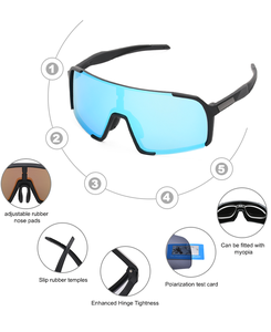 TR90 CE 100% UV400 Changeable Lens <strong>Sunglasses</strong> Driving Camping Hiking Fishing <strong>Polarized</strong> Cycling <strong>Sunglasses</strong> Mens <strong>Sports</strong> <strong>Sunglasses</strong> - Product Image 2