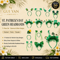 Serre-tête décoratif moderne en peluche GUIYAN, trèfle irlandais porte-bonheur, pour la fête de la Saint-Patrick, idéal pour les événements transfrontaliers