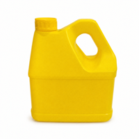 Conteneur à boisson carré mat de 3 L en plastique HDPE vide avec poignée, couleur personnalisée, bouteille d'emballage pour boissons et jus avec bouchon à vis