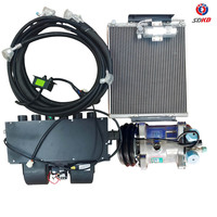 Climatiseur personnalisé pour bulldozer et moissonneuse-batteuse 12V/24V, capacité de refroidissement 3kW-5kW