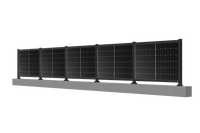 Système de montage solaire photovoltaïque vertical pour clôture de ferme ou parc commercial en acier bifacial personnalisable, garantie 25 ans, galvanisation à chaud