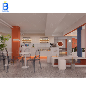 Vitrina de Exhibición para Cafetería y Tienda de Postres, con Iluminación LED Multicapa, Estante <span class=keywords><strong>Comercial</strong></span> para Tienda de Té con Leche - Product Image 1