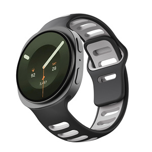 Correa de reloj de silicona transpirable hueca de dos colores al por mayor, correa de repuesto deportiva personalizada OEM para Samsung Galaxy Watch 9 - Product Image 4
