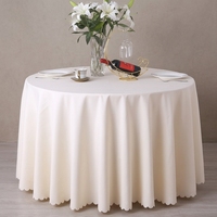 Nappes Blanches 120 Pouces Taille Personnalisable Anti-taches Infroissables Tissu Polyester Lavable Style Nordique Anti-poussière