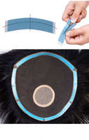 Film de grille en forme de C ruban adhésif double face personnalisable fixation de toupet de perruque invisible pour les extensions de cheveux humains perruque de dentelle