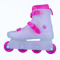 Rollermaster Patins à roulettes urbains pour adultes, roues PU 85A, roulements ABEC-7, châssis en aluminium, chaussures de fitness avec fonction clignotante