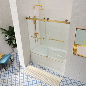 Chất lượng cao trượt thép không gỉ vòi hoa sen Màn hình hệ thống đường sắt kính vòi hoa sen cửa cho bồn tắm - Product Image 4