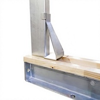 SANDE Supports de base en acier cornière de sécurité pour présentoirs de pierres