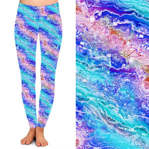 Leggings pour femmes imprimés effet néon artistique années <span class=keywords><strong>80</strong></span>, doux comme du beurre, extensibles, tricotés, vente en gros d'usine, impression personnalisée - Product Image 3