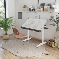 Bureau moderne ergonomique réglable 0-90 degrés inclinable pour la maison ou le bureau Bureau debout pratique pour l'école ou la maison Fer/métal