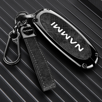 Étui de protection en alliage de zinc et cuir pour clé de voiture DongFeng AEOLUS Yipai Fengon Nammi 06, porte-clés et accessoires de sac